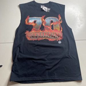 sturgis 70th anniversary sleeveless shirt Black 2010 Sz L Official Motorcycle